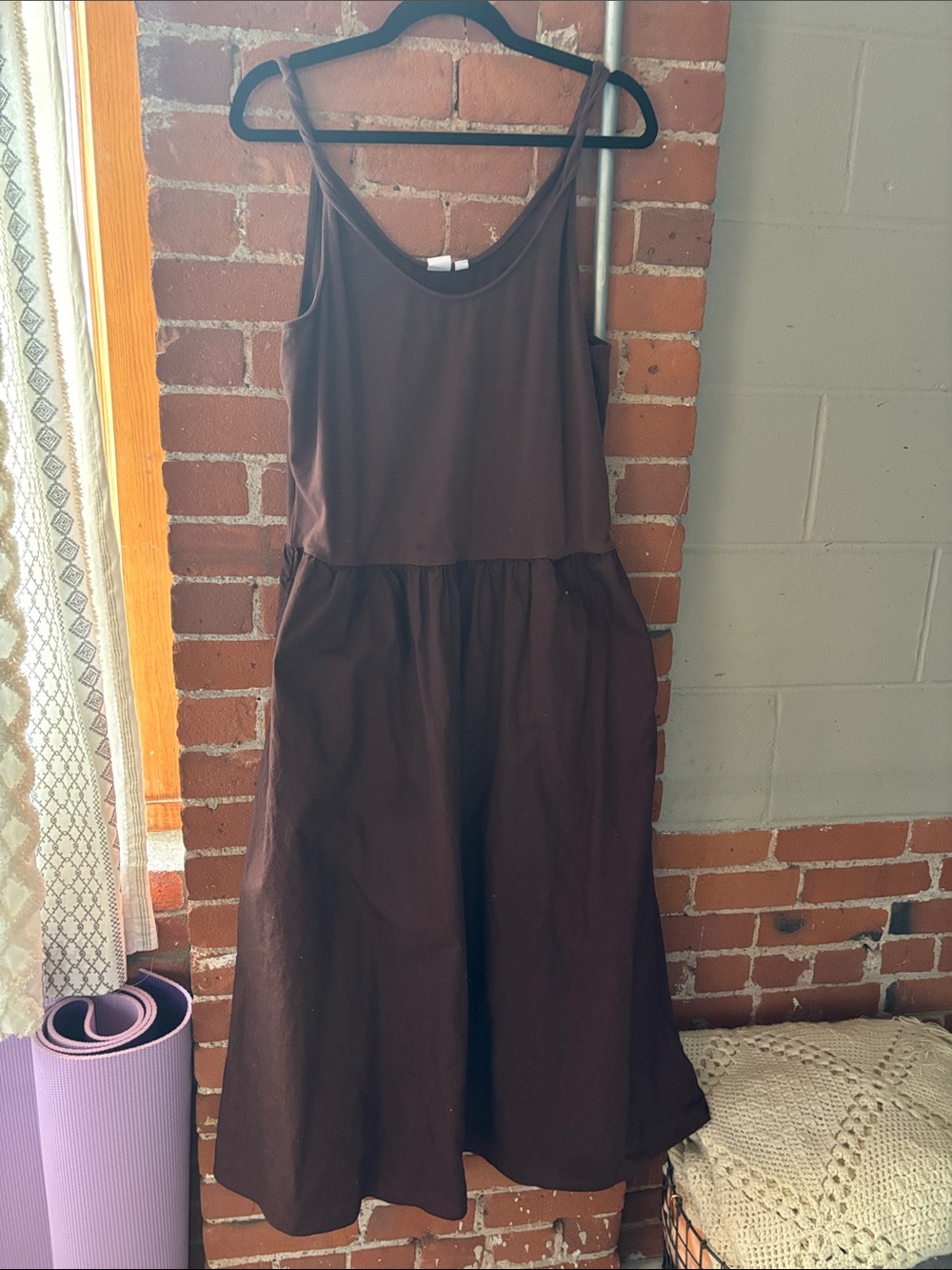 GAP Brown Sleeveless Maxi Dress